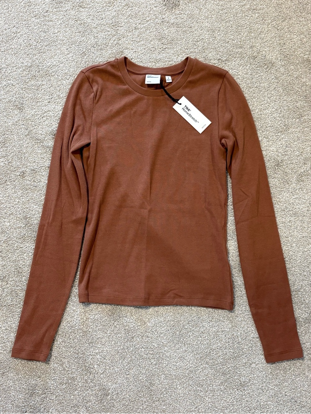 Aritzia HomeStretch Ribbed Long Sleeve Crew Neck